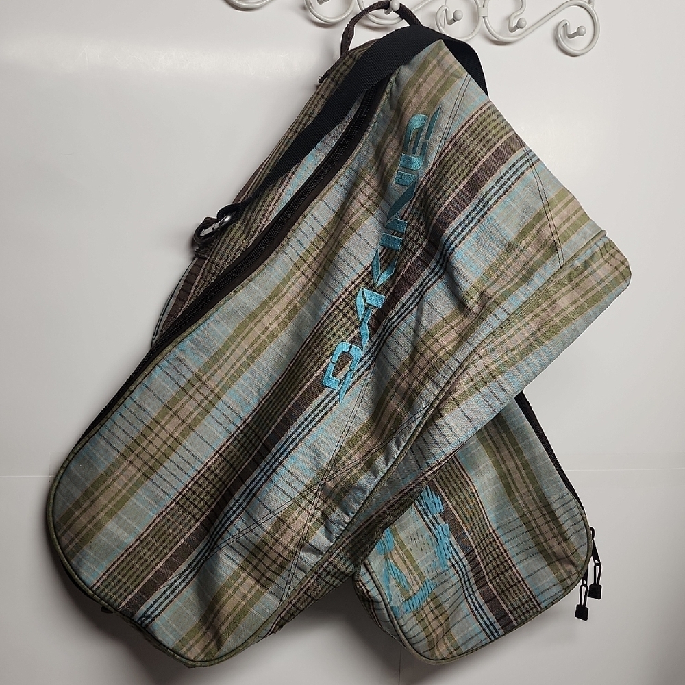 Dakine Vintage RARE Blue & Green Plaid Snowboard Bag